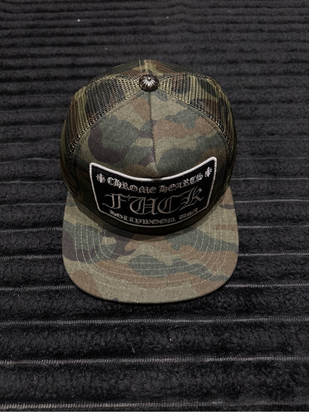 Chrome Hearts Camo Trucker Hat - Green/Brown